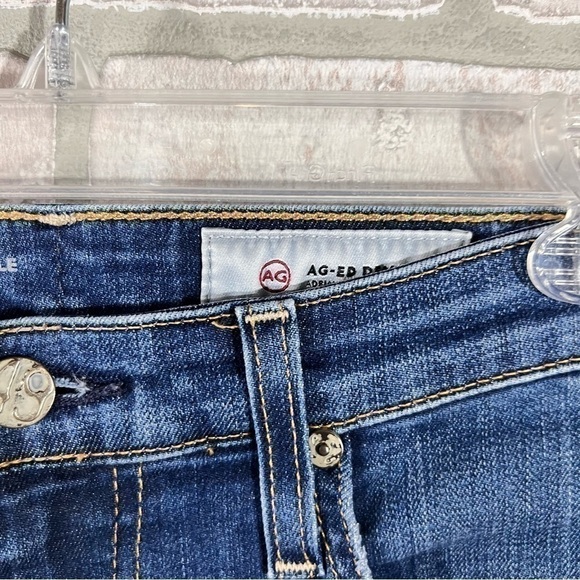 Ag The Farrah High Rise Ankle Skinny Jeans with Raw Hem Size 27 - Picture 11 of 12